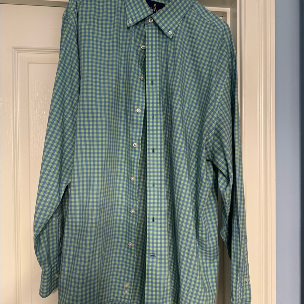 *BOGO* Eligible, Stanford Green Checkered Men's Shirt